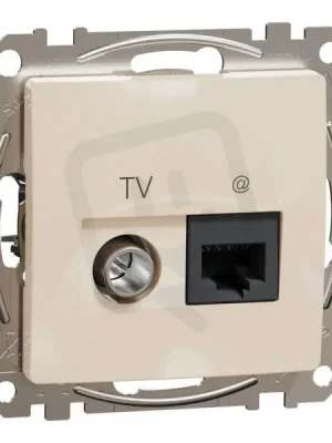 Nejprodávanější Sedna D/E Datová zásuvka RJ45 kat.6 UTP+TV individuální Béžová SCHNEIDER