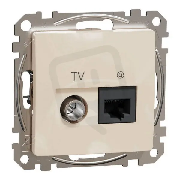 Nejprodávanější Sedna D/E Datová zásuvka RJ45 kat.6 UTP+TV individuální Béžová SCHNEIDER