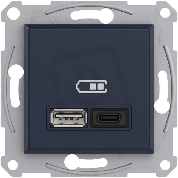 ASFORA Dvojitá USB A+C rychlonabíječka 3A 45W, antracit SCHNEIDER EPH2700471 Výhodná Nabídka