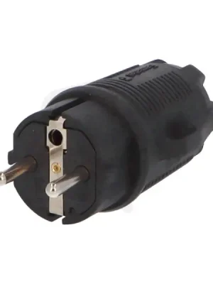 Vidlice 1167 IP54/250V/16A - domovní, gumová, černá, robustní FAMATEL 1167 Bezpečná Platba