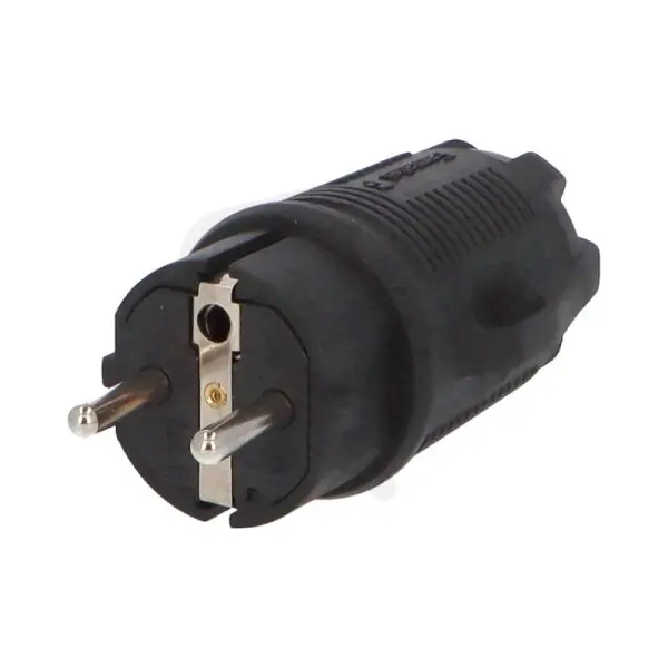 Vidlice 1167 IP54/250V/16A - domovní, gumová, černá, robustní FAMATEL 1167 Bezpečná Platba