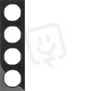 Nejprodávanější Rámeček, 4-násobný, R.3, černá lesk BERKER 10142245