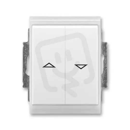 Žaluziový ovládač ABB ELEM/TIME 1/0+1/0 blok.IP44 bílá/led.bílá 3558E-A88943 01 Super Cena