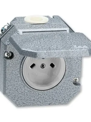 Zásuvka ABB GARANT Al, vzor C, IP55, šedá 5515N-C05751 Poslední Šance