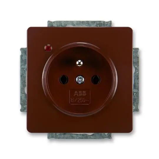 Zásuvka ABB SWING s ochranou před přepětím hnědá 5598G-A02349 H1 Značkový