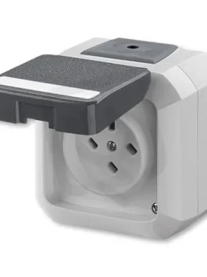Cenový Hit Zásuvka ABB VARIANT plast, vzor L, IP54, šedá 5515N-C05526 S