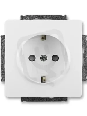 Expresní Doručení Zásuvka ABB SWING (L) SCHUKO s clonkami jasně bílá 5518G-A03459 B1