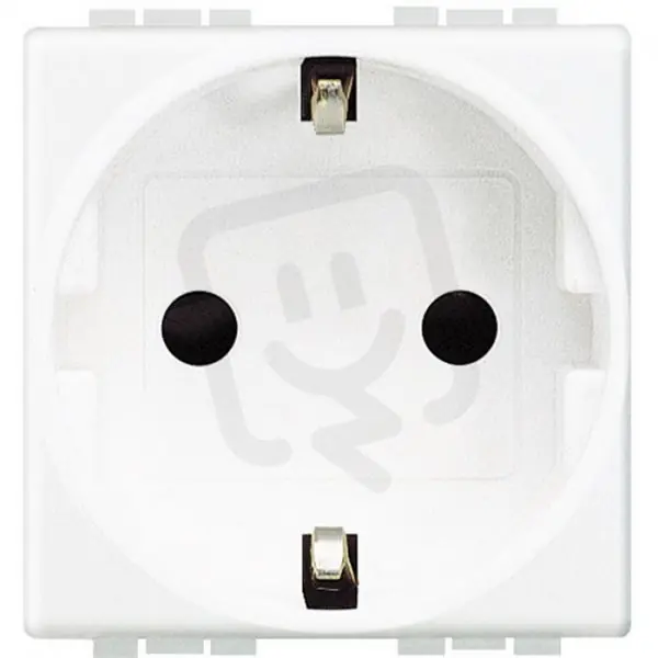 BTICINO LIVINGLIGHT ZÁSUVKA2P+T 10/16A SCHUKO 2MODULOVÝ BÍLÁ N4141 Originální
