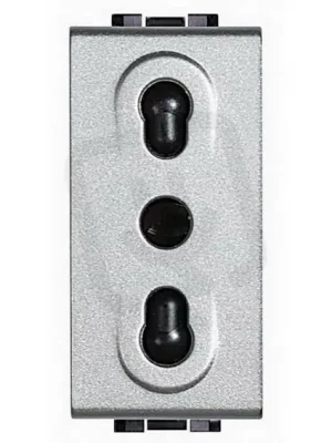 Kup Teď BTICINO LIVINGLIGHT ZÁSUVKA 2P+T 10/16A ITALSKÝ STANDARD 1MODULOVÁ TECH