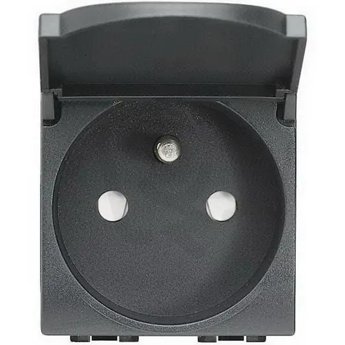 Nejlepší Volba BTICINO LIVINGLIGHT ZÁSUVKA 2P+T 16A S VÍČKEM 2MODULOVÁ ANTRACIT L4145