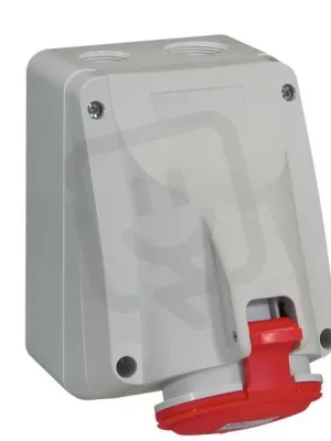 P17 TEMPRA PRO IP44 NÁSTĚNNÁ PRŮMYSLOVÁ ZÁSUVKA (5/25) 400V 4K 32A 3P+E ČERVENÁ Nejlepší Volba