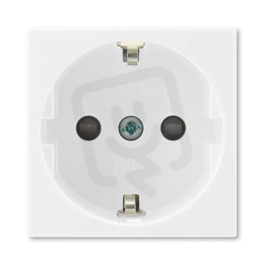 Zásuvka ABB PROFIL 45 (schuko) s clonkami, bílá (RAL 9010) 5525N-C03357 B Akce