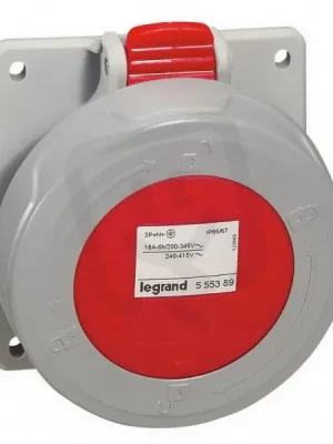 P17 TEMPRA PRO IP 66/67 PRŮMYSLOVÁ ZÁSUVKA DO PANELU 400V 5K 16A 3P+N+E ČERVENÁ Akční Cena