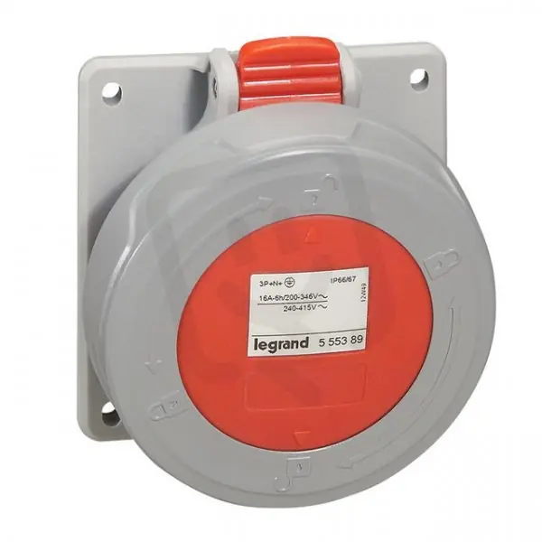 P17 TEMPRA PRO IP 66/67 PRŮMYSLOVÁ ZÁSUVKA DO PANELU 400V 5K 32A 3P+N+E ČERVENÁ Top Prodej
