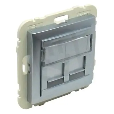 Kryt dvojité datové zásuvky (pro RJ45 konektory) 90442 SAL hliník ELKO EP Cenová Bomba