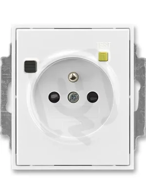 Zásuvka s proudovým chráničem 5526E-A02369 03 bílá/bílá Element Time ABB Levný