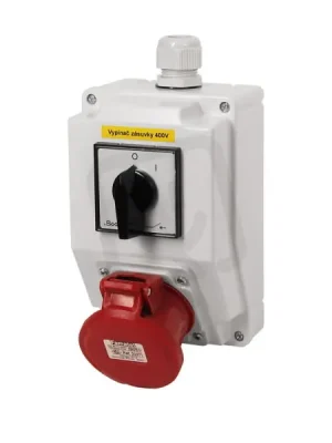 Zásuvková krabice se spínačem 0-1 IP44 1x400V/16A/5 FAMATEL SB001 Koupit Online