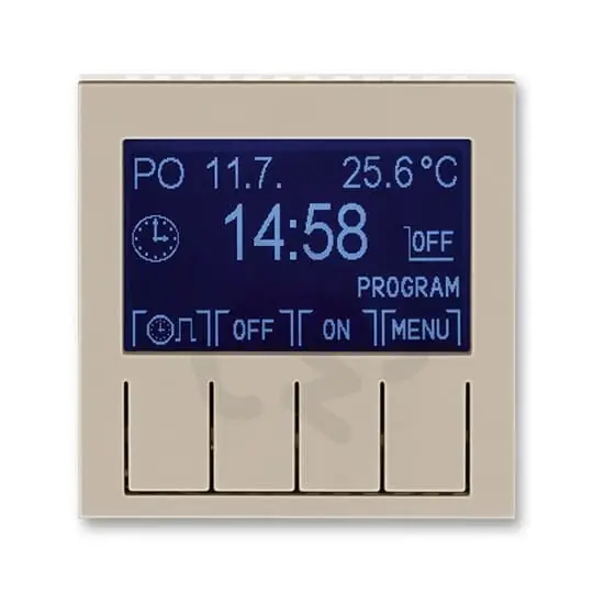 Hodiny spínací programovatelné 3292H-A20301 18 macchiato/bílá Levit ABB Nová Kolekce