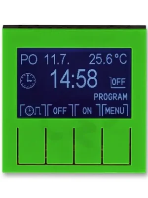 Zlevněný Hodiny spínací programovatelné 3292H-A20301 67 zelená/kouř. černá Levit ABB