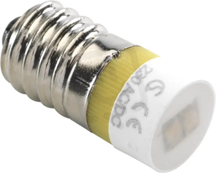 LED 230V se závitem E10 jantarová NIKO 170-37001 Cenový Hit