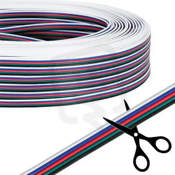 5-žilový plochý PVC kabel AWG 20/0,52 mm Koupit Online