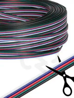5-žilový plochý PVC kabel AWG 22/0,34 mm Ihned K Objednání