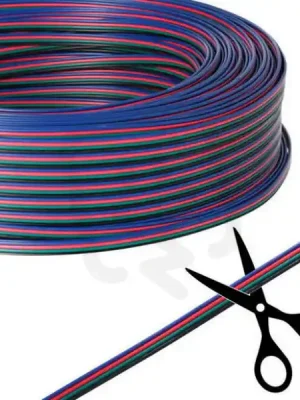 Pouze Dnes 4-žilový plochý PVC kabel AWG 20/0,52 mm