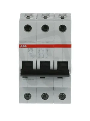 S203-C16 3 fázový jistič 16 A char. C 6kA ABB 2CDS253001R0164 Novinka