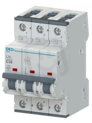LTE-40B-3 Jistič In 40A,Ue AC 230/400V/DC 216V, ch.B, 3pól, 6 kA OEZ 41936 Rychlé Dodání