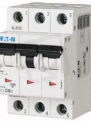 Pouze Dnes Jistič PL7-D40/3, char D, 3-pólový, 10kA, 40A EATON 263425