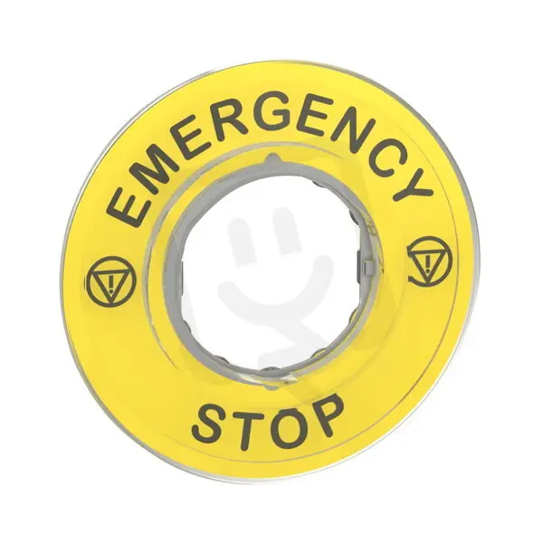 Levný Schneider ZBY9320 3D kruhový štítek pro nouzové zastavení, EMERGENCY STOP