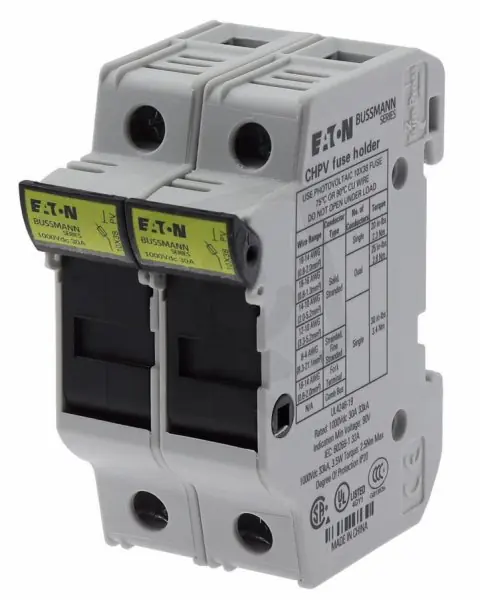 Objednat Nyní Pojistkový odpojovač Eaton CHPV2U 2-pole, 1000V AC / 30A, C10 (10x38mm)
