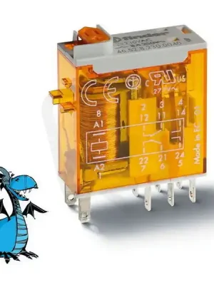 Miniaturní průmyslové relé, DIN, 2P/8A, 230V AC, MA_MI FINDER 46.52.8.230.0040 Bezpečná Platba