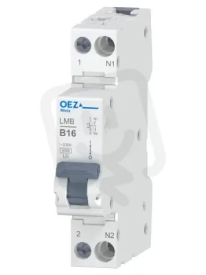 LMB-16B-1N Jistič 16 A, charakteristika B, 1+N-pól, Icn 6 kA OEZ 46549 Výhodná Nabídka