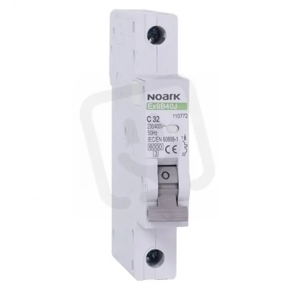 Úzký instalační jistič NOARK 110723 EX9B40J 13,5 mm, 6 kA, char. B, 6 A, 1-pól Bezpečná Platba
