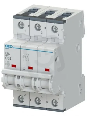 LTN-63D-3 Jistič In 63A,Ue AC 230/400V/DC 216V, ch.D, 3pól, 10 kA OEZ 41812 Objednat Nyní