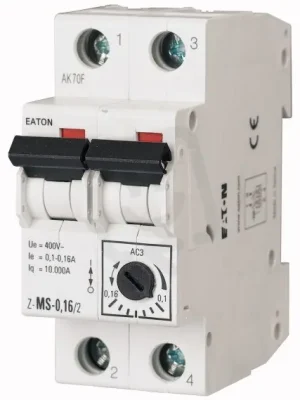 Vysoce Kvalitní Z-MS-4,0/2 Spínač motorů 2-pól (pro 1-fáz motory) 2.50-4.00A EATON 248396