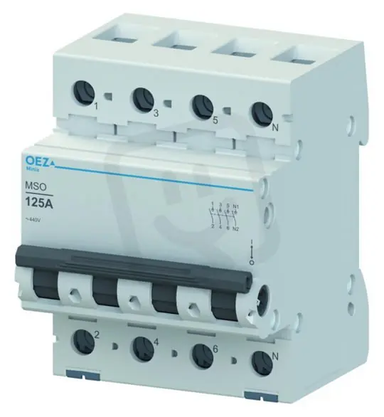Výprodej MSO-32-3N Vypínač In 32 A, Ue AC 250/440 V, 3+N-pól OEZ 42333