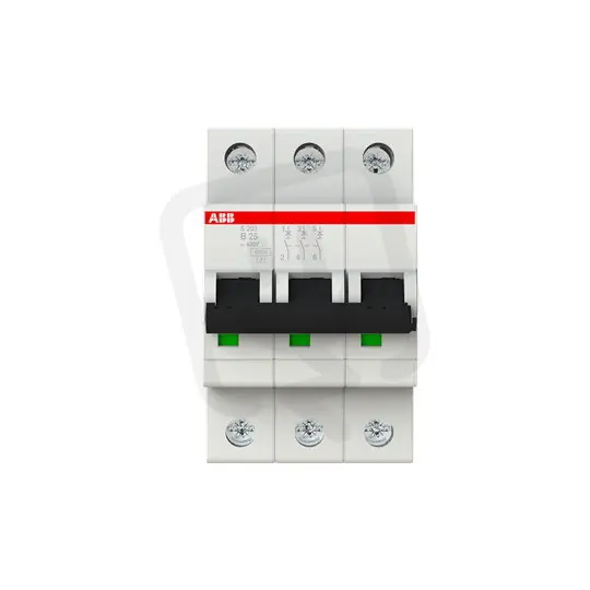 Pouze Dnes S203-B25 3 fázový jistič 25 A char. B 6 kA ABB 2CDS253001R0255