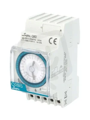Nejlepší Volba Spínací hodiny ORBIS SUPRA QRD analog. denní 2 5mod. se zálohou na DIN 1000819