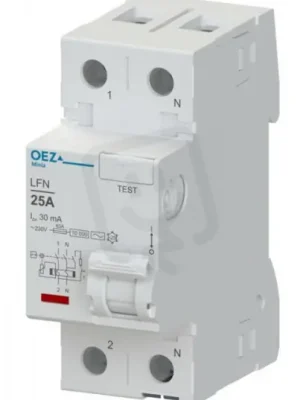 Finální Výprodej LFN-40-2-030A Proudový chránič 40A, AC 230V, 30mA, 2pól, 10kA, typ A OEZ 42443