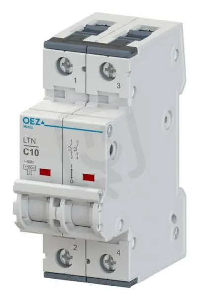 LTN-10C-2 Jistič In 10A,Ue AC 230/400V/DC 144V, ch.C, 2pól, 10 kA OEZ 41738 Nejlepší Volba