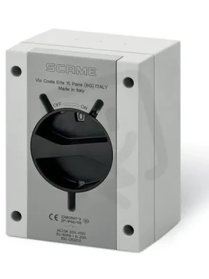 Super Cena Průmyslový spínač ISOLATOR plastový 40A 3P IP65 standard SCAME 590.GE4013