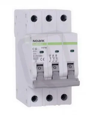 Ověřený Úzký instalační jistič NOARK 110748 EX9B40J 40,5 mm, 6 kA, char. B, 20 A, 3-pól