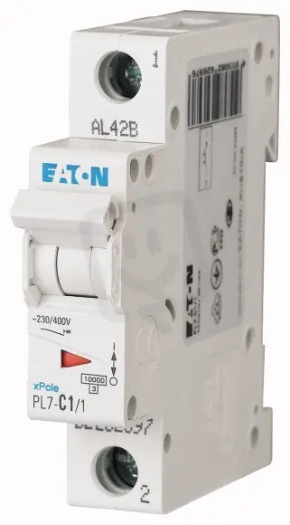 Jistič PL7-C1/1, char C, 1-pólový, 10kA, 1A EATON 262697 Odeslání Ihned