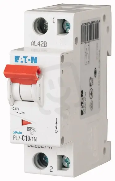 Novinka Jistič PL7-B10/1N, char B, 1+N-pólový, 10kA, 10A EATON 262728
