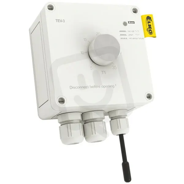 Termostat s krytím IP65 a rozsahem 5..+ 35 °C TEV-3 ELKO EP 8595188129268 Nejlepší Cena