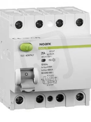 Proudový chránič NOARK 108370 EX9L-N 6kA, 4-pól, 40A, 300mA, typ A Cenově Výhodný