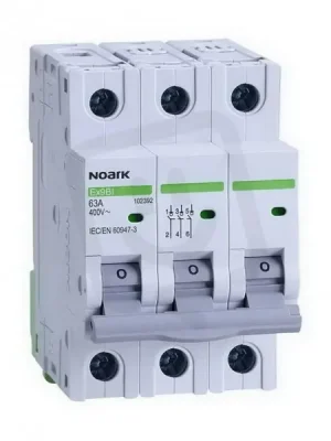 Instalační vypínač NOARK 102392 EX9BI šířka 3 moduly, 3pól, 63A Vysoce Kvalitní