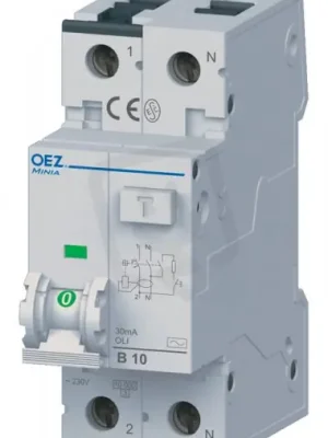 Dokud Zásoby Vydrží OLI-6C-1N-030A Proudový chránič s jističem 6A C 30mA 1+N 10kA typ A OEZ 38299
